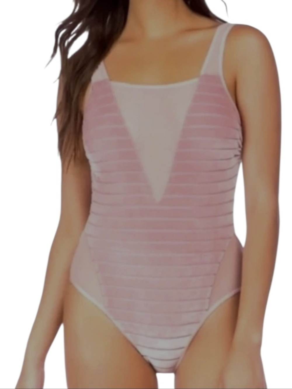 Kenneth Cole Tummy Toner Pink One-Piece Swimsuit-New